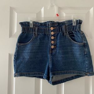 Target paper bad waist jean shorts